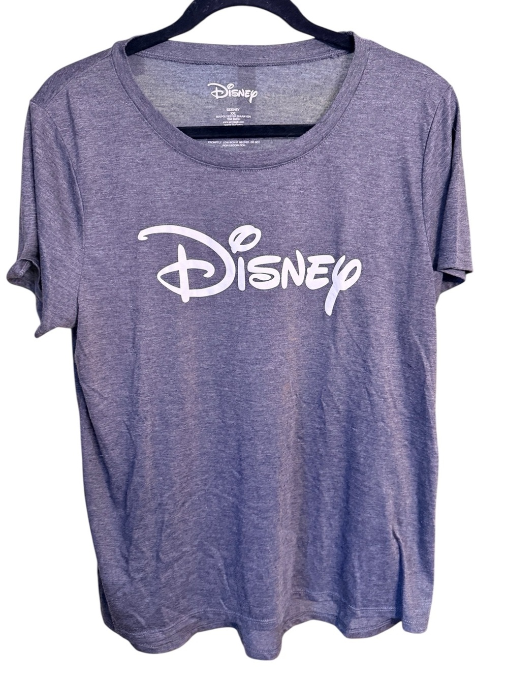 Disney Gray Short Sleeve T-Shirt Spell Out Logo, size XXL